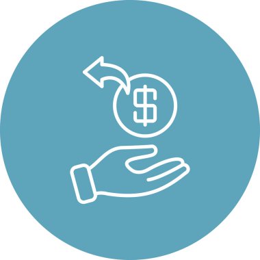 Para Geri Garanti Ağ ikonu vektör çizimi