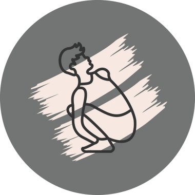 İlmek, Pse Icon 'a poz verir. yoga oturtulmuş büküm duruş logosu