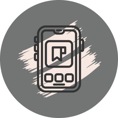 Mobil Kitap Yaratıcı Minimum Vektör Sanatı Özelliği