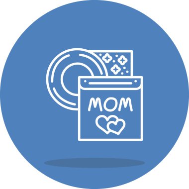 Müzik Albümü Web simgesi vektör çizimi