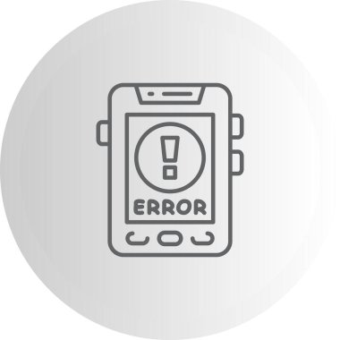 Hata web simgesi vektör illüstrasyonu