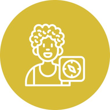 Kullanıcı pusulası basit web simgesi