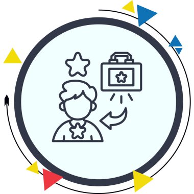 Opportunity Line web simgesi vektör illüstrasyonu