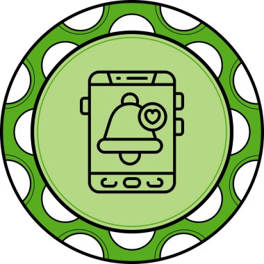 Anımsatıcı modern simgesinin vektör illüstrasyonu