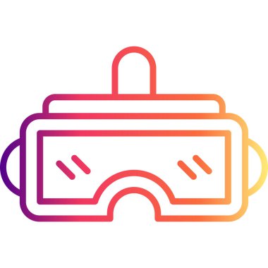 Sanal Gerçeklik Gözlüğü Web simgesi, vektör illüstrasyonu       