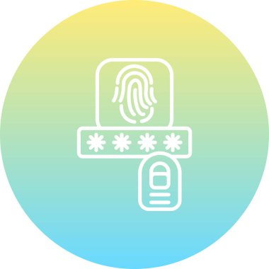 Parmak izi Çizgisi Simgesi Beyaz Arkaplanda İzole Edildi  