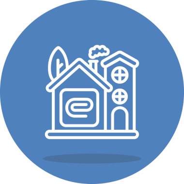 Attachment Web Button, Line Icon, Interface Element, Illustration on White Background