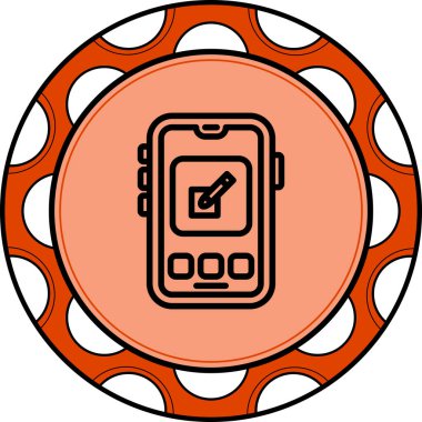 Mobil Düzenleme Eşsiz Yenilikçi Dijital Grafik Sembolü