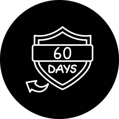 60 Gün rozeti. cion ağ ve uygulamalar için uygundur