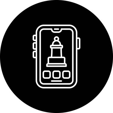 akıllı telefon simgesi, vektör illüstrasyonu basit tasarım