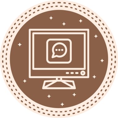 TV Sohbeti simgesi, grafik tasarımı 