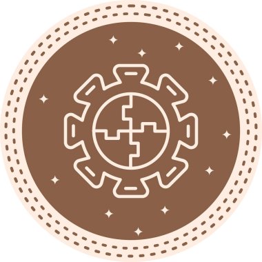 Bulmaca simgesi, basit illüstrasyon tasarımı