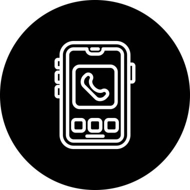 Ekranda üç düğmeli telefon ahizesi simgesini gösteren akıllı telefon.