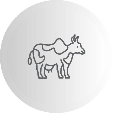 Cow web icon vector illustration