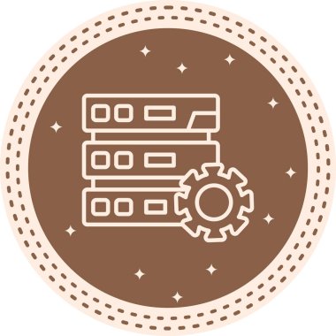 Yapılandırma Satırı Simgesi, Vektör İllüstrasyonu 