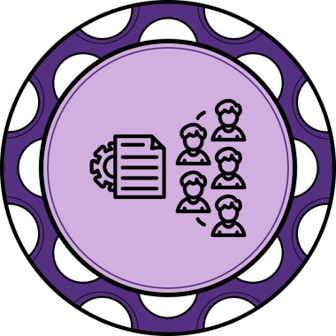 Proje Yönetimi web simgesi vektör illüstrasyonu