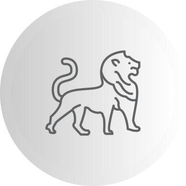 aslan simgesi vektör çizimi tasarımı