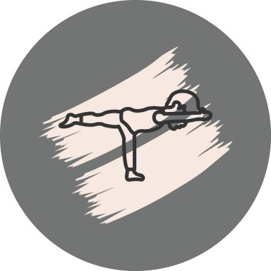 Savaşçı III simgesi. Uygulamalar için basit yoga logosu