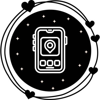 konum web simgesi vektör illüstrasyonu