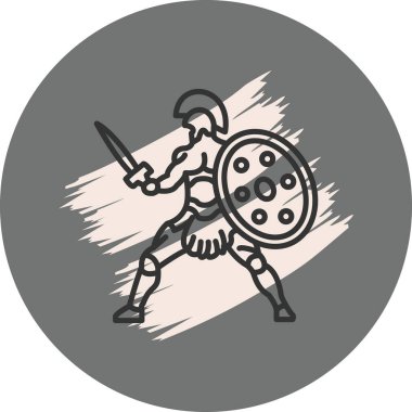 Kılıç Ustası Satırı Simgesi, Beyaz Arkaplanda Basit Görüntü 