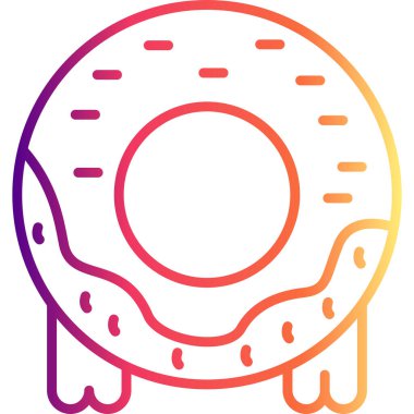 donut. Web simgesi basit illüstrasyon