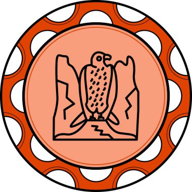 Beyaz karınlı Deniz Kartalı ikon vektör çizimi tasarımı