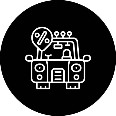 İndirimli web simgesi vektör illüstrasyonu