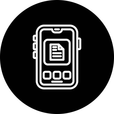 Mobil Dosya Eşsiz Soyut Markalaştırma Grafiksel Şekli