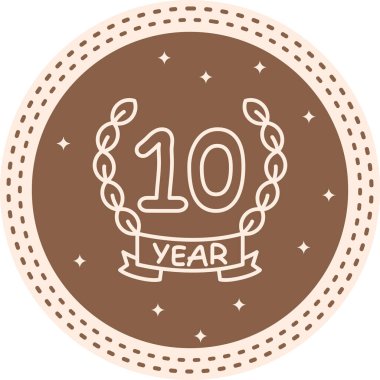 10 yıllık bir ikon. Uygulamalar için logo
