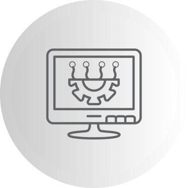 Yapılandırma Satırı Simgesi, Vektör İllüstrasyonu 