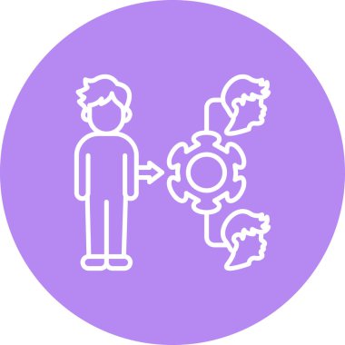 Takım Yönetimi web simgesi vektör illüstrasyonu