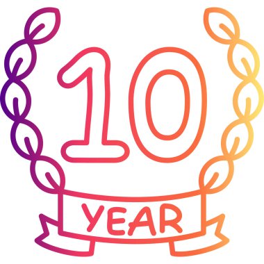 10 yıllık bir ikon. Uygulamalar için logo