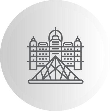 Louvre Seyahat Entellektüel Temiz Ürün Grafik Şekli