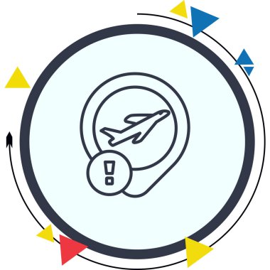 Bir konum pin işareti içinde uçak, navigasyon veya seyahat izleme uygulamaları için uygundur.