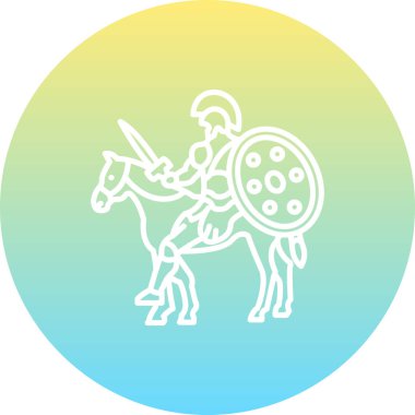 Şövalye Atı Eşsiz Yenilikçi Dijital Grafik Sembolü