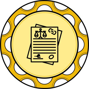 Belge Simgesi. Web Kullanımı için Basit Vektör İllüstrasyonu.