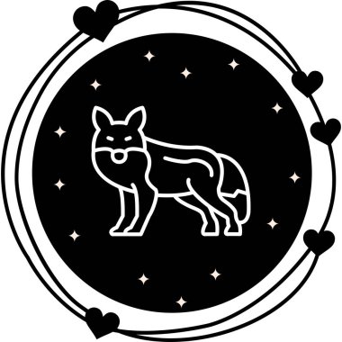 Fox web icon vector illustration