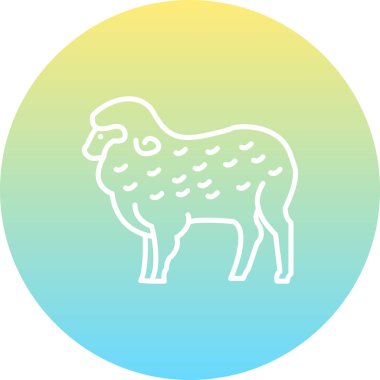 Koyun ikonu vektör illüstrasyon tasarımı