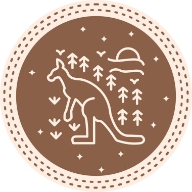 Kanguru Web simgesi vektör illüstrasyonu