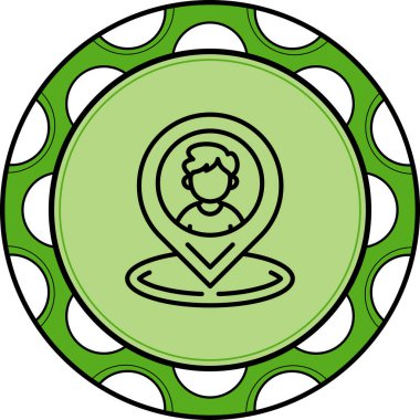 konum web simgesi vektör illüstrasyonu