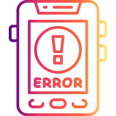 Hata web simgesi vektör illüstrasyonu