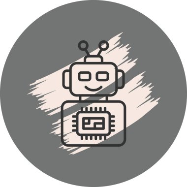 Robot simgesi, modern vektör illüstrasyonu