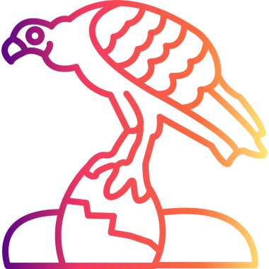 Kral Akbaba simgesi vektör illüstrasyon tasarımı