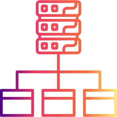 Fiziksel Sunucu Yüksek Kaliteli Ölçeklenebilir Vektör İllüstrasyonu