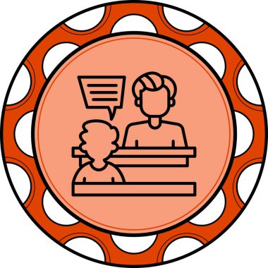 İş görüşmesi için düz simge