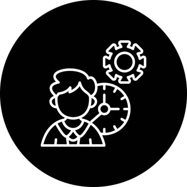 İşçi Eşsiz Düz Dijital Tasarım Nesnesi