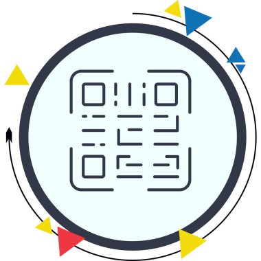 QR Kod modern simgesinin vektör çizimi