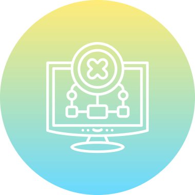 Bağlantı Web simgesi vektör illüstrasyonu yok