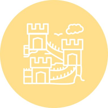 Rafine Edilmiş Zarif Vektör Sanatının Büyük Duvarı