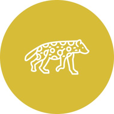 Benekli Sırtlan simgesi vektör çizimi tasarımı